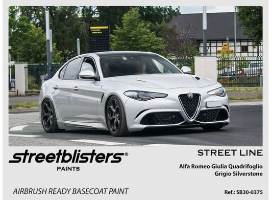 Pre-Order – Alfa Romeo Giulia Quadrifoglio Grigio Silverstone 30ml 1:0 Streetblisters Model (SB30-0375) – ETA. November 2026