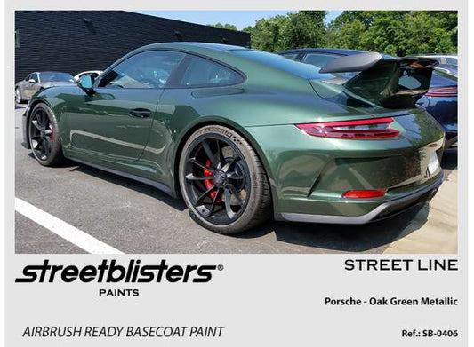 Pre-Order – Porsche Oak Green Metallic 30ml 1:0 Streetblisters Model (SB30-0406) – ETA. November 2026