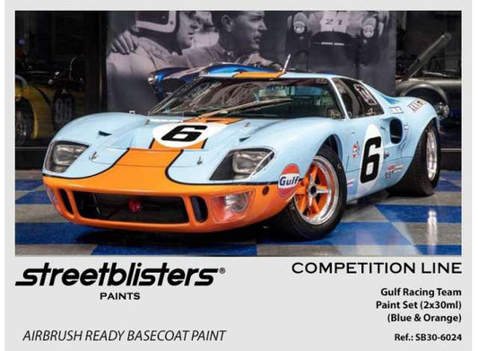 Pre-Order – Gulf Racing paint set 2x30ml 1:0 Streetblisters Model (SB30-6024) – ETA. November 2026