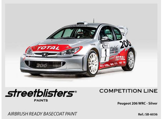 Pre-Order – Peugeot 206 WRC Silver 30ml 1:0 Streetblisters Model (SB30-6036) – ETA. November 2026