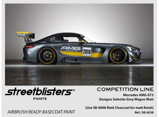Pre-Order – Mercedes AMG GT3 Designo Selenite Grey Magno Matt 30ml 1:0 Streetblisters Model (SB30-6038) – ETA. November 2026