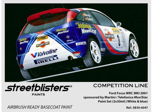 Pre-Order – Ford Focus WRC 2001 Martini/Telefonica Team 2x30ml 1:0 Streetblisters Model (SB30-6047) – ETA. November 2026