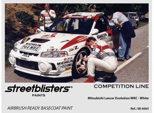 Pre-Order – Mitsubishi Lancer Evolution WRC White 30ml 1:0 Streetblisters Model (SB30-6065) – ETA. November 2026