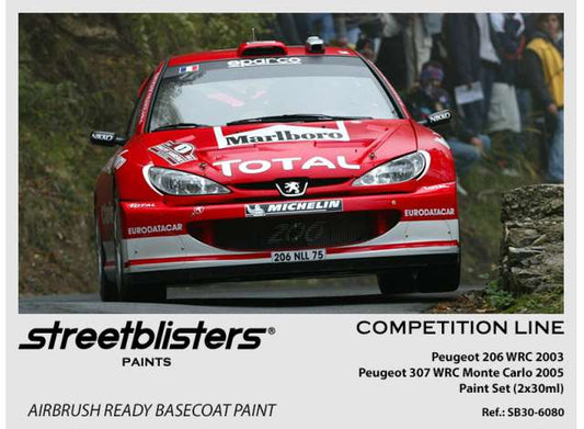 Pre-Order – Peugeot 206 WRC 2003 / 307 WRC Monte Carlo 2005 2x30ml 1:0 Streetblisters Model (SB30-6080) – ETA. November 2026