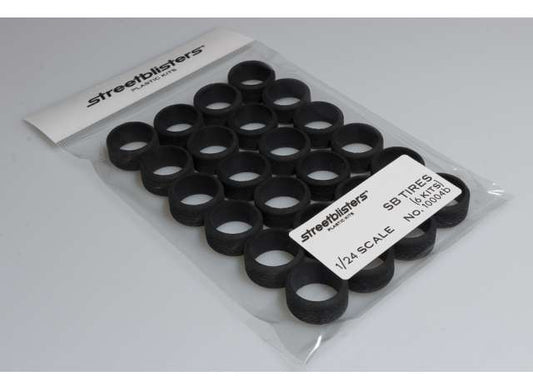 Pre-Order – Set of 24 rubber tires SB-Tires 1:24 Streetblisters Model (SB-10004B) – ETA. November 2026