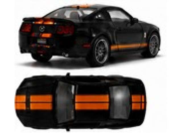 Pre-Order – 2013 Ford Mustang GT500 *Superman*, black with orange stripes 1:64 Acme Diecast Model (ACMESC64012) – ETA. December 2026