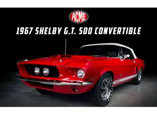 Pre-Order – 1967 Shelby G.T. 500 Convertible, red 1:18 Acme Diecast Model (ACME1801894) – ETA. February 2027
