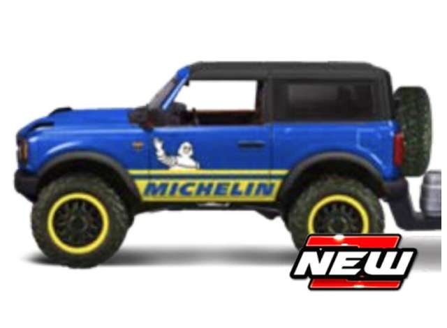 Pre-Order – Ford Bronco *Michelin*, blue 1:64 Maisto Model (MAI15494-M01) – ETA. January 2027
