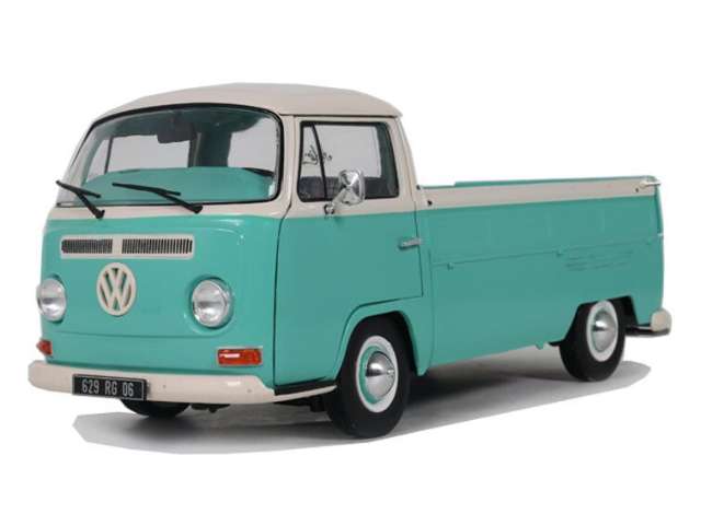 Pre-Order – 1968 Volkswagen T2 Pick up, turquoise/white 1:18 Solido Model (SOLI1809405) – ETA. January 2027