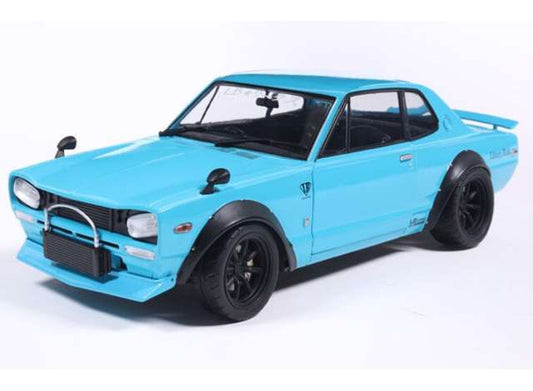 Pre-Order – 1970 Nissan Skyline 2000 GT-R Hakosuka Liberty W. b.k., blue 1:18 Solido Model (SOLI1813005) – ETA. March 2027
