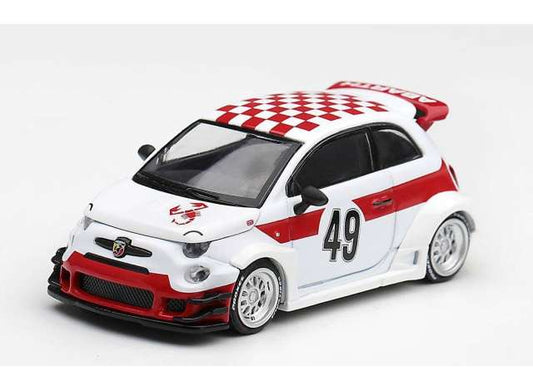 Pre-Order – 2026 Fiat 595 Abarth LB-Works X Abas Works 1000 TC Tribute, white/red 1:64 Mini GT Model (MGT01325-L) – ETA. February 2027