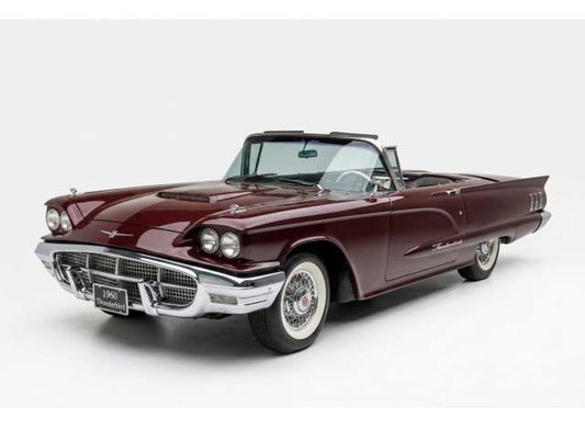Pre-Order – 1960 Ford Thunderbird Open Convertible, royal burgundy poly 1:18 SunStar Model (SUN4318) – ETA. February 2027