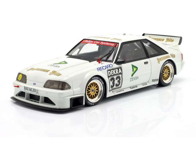 Pre-Order – 1993 Ford Mustang 5.0 GT #33 Gerd Ruch DTM, white 1:18 Werk83 Model (W1802407) – ETA. October 2026