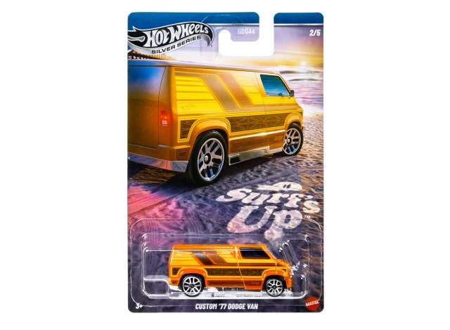 Pre-Order – 1977 Dodge Van *Surf`s Up*, orange 1:64 Hotwheels Model (HWMVJCB66) – ETA. December 2026