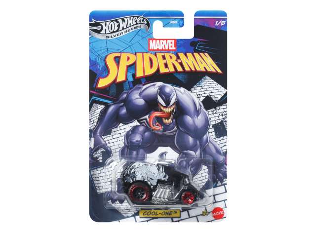 Pre-Order – Cool-One *Spider-Man*, black/silver 1:64 Hotwheels Model (HWMVJKX25) – ETA. December 2026