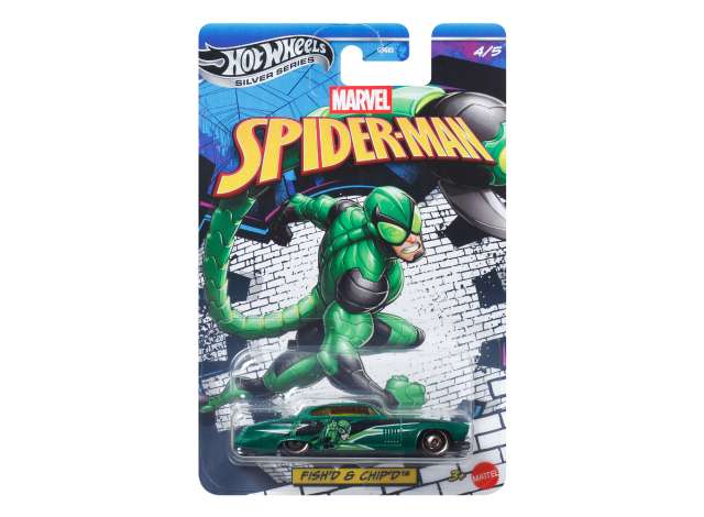Pre-Order – Fishd & Chipd *Spider-Man*, green 1:64 Hotwheels Model (HWMVJKX28) – ETA. December 2026