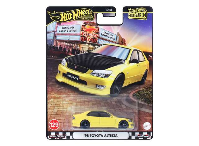 Pre-Order – 1998 Toyota Altezza *Boulevard series*, yellow 1:64 Hotwheels Model (HWMVJBL23) – ETA. December 2026
