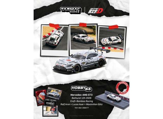 Pre-Order – 2026 Mercedes-Benz AMG GT GT3 #77 Craft-Bamboo Racing Bathurst 12h, various 1:64 Tarmac Model (TC-T64-062-26BH77) – ETA. March 2027