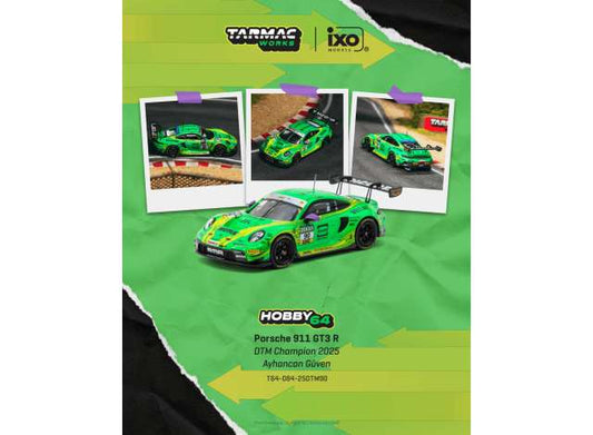 Pre-Order – 2025 Porsche 911 (992) GT3 R Ayhancan Guven DTM Champion, green 1:64 Tarmac Model (TC-T64-084-25DTM90) – ETA. March 2027