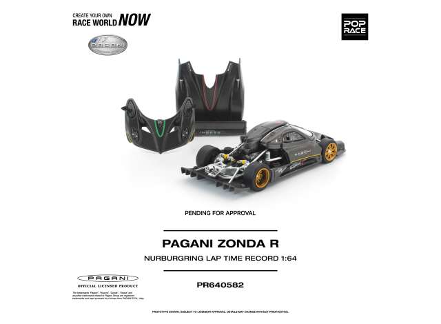 Pre-Order – Pagani Zonda R Nurburgring Lap Time Record, grey 1:64 Pop Race Limited Model (PR640582) – ETA. June 2027