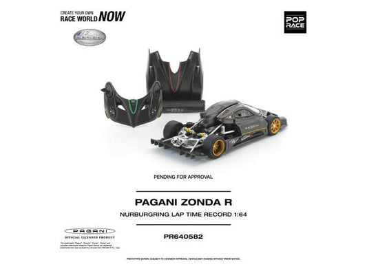 Pre-Order – Pagani Zonda R Nurburgring Lap Time Record, grey 1:64 Pop Race Limited Model (PR640582) – ETA. June 2027