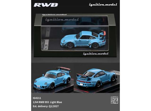 Pre-Order – RWB 993, light blue 1:64 Ignition Model (IG4211) – ETA. June 2027