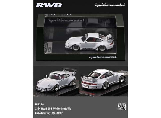 Pre-Order – RWB 993, white metallic 1:64 Ignition Model (IG4216) – ETA. June 2027