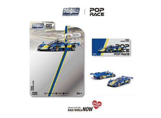 Pre-Order – Mazda 787B, racing blue/yellow 1:64 Pop Race Limited Model (PRE036) – ETA. January 2027