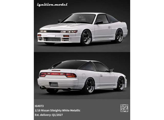 Pre-Order – Nissan Sileighty, white metallic 1:18 Ignition Model (IG4073) – ETA. June 2027