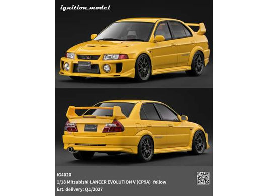 Pre-Order – Mitsubishi Lancer EVO V (CP9A), yellow 1:18 Ignition Model (IG4020) – ETA. June 2027