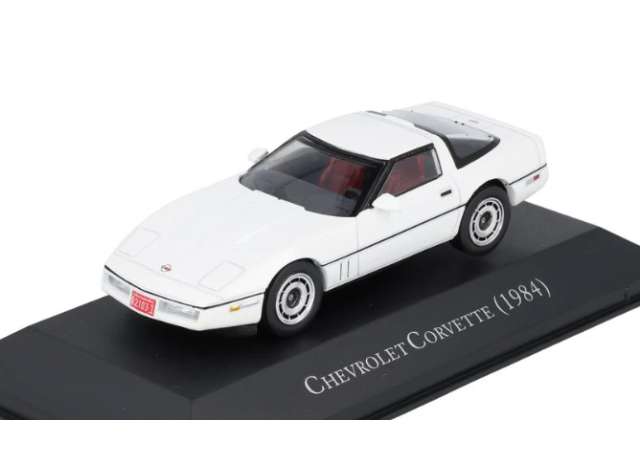 Pre-Order – 1984 Chevrolet Corvette C4, white 1:43 Magazine Models Model (MAGARG172) – ETA. December 2026