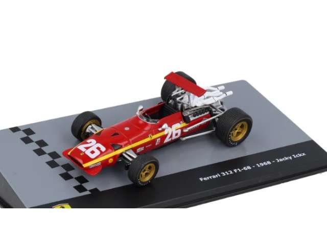 Pre-Order – 1968 Ferrari 312 F1-68 #26 Jacky Ickx, red 1:43 Magazine Models Model (MAG043F1F40) – ETA. December 2026