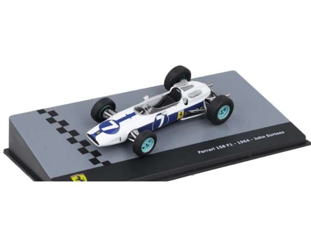 Pre-Order – 1964 Ferrari 158 #7 John Surtees, white/blue 1:43 Magazine Models Model (MAG043F1F42) – ETA. December 2026