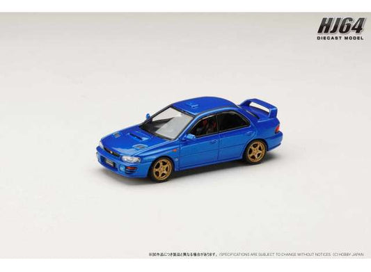 Pre-Order – 1998 Subaru Impreza WRX Type RA STi ver. IV V-Limited, sonic blue mica 1:64 Hobby Japan Model (HJ644013BBL) – ETA. March 2027