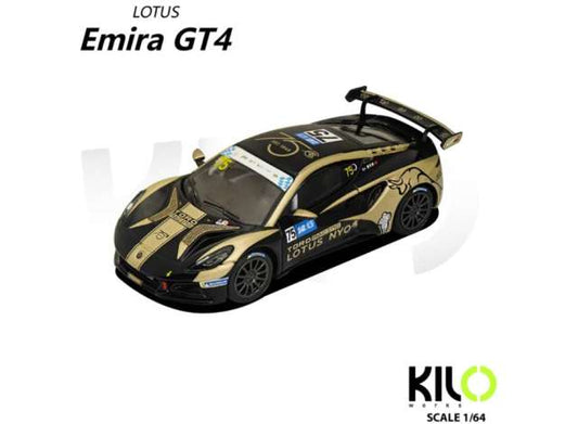 Pre-Order – 2023 Lotus Emira GT4 LKL #75 Macau Race Winner Lotus Team TORO, gold/black 1:64 KILOWorks Model (KLW0027-1) – ETA. December 2026