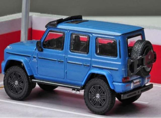 Pre-Order – Mercedes-Benz AMG G63 4×4 W463, vintage blue non-metallic 1:64 KengFai Model (KF038-2) – ETA. December 2026