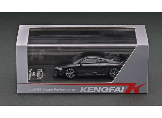 Pre-Order – 2021 Audi R8 Coupé, black metallic 1:64 KengFai Model (KF036-1) – ETA. December 2026