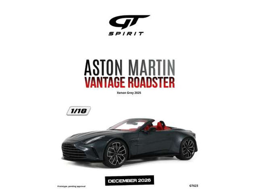 Pre-Order – 2025 Aston Martin Vantage Roadster *Resin serie*, xenon grey 1:18 GT Spirit Model (GT623) – ETA. April 2027