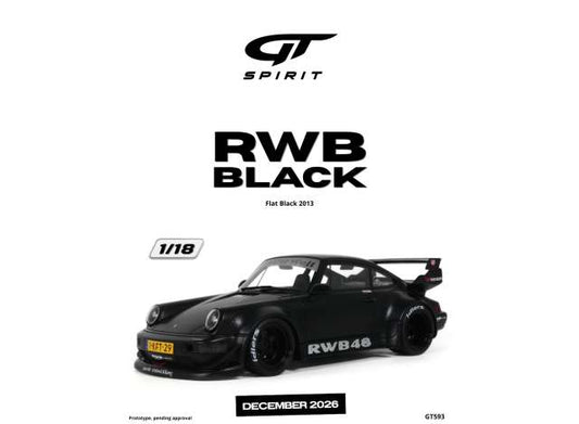 Pre-Order – 2013 RWB Black *Resin serie*, flat black 1:18 GT Spirit Model (GT593) – ETA. April 2027