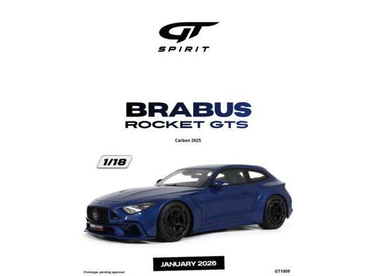 Pre-Order – 2025 Brabus Rocket GTS *Resin serie*, carbon blue 1:18 GT Spirit Model (GT1009) – ETA. May 2027