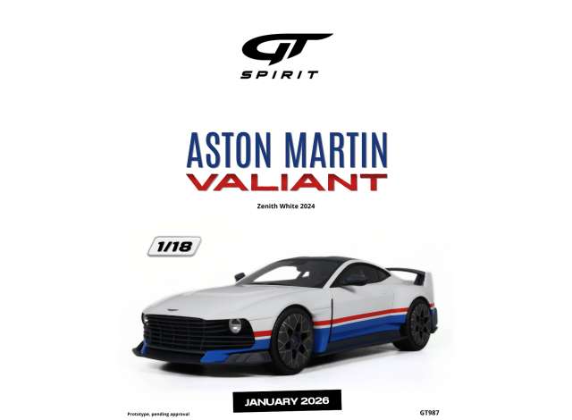 Pre-Order – 2024 Aston Martin Valiant *Resin serie*, zenith white 1:18 GT Spirit Model (GT987) – ETA. May 2027
