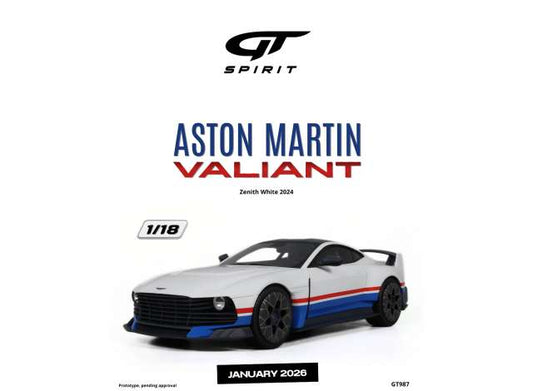 Pre-Order – 2024 Aston Martin Valiant *Resin serie*, zenith white 1:18 GT Spirit Model (GT987) – ETA. May 2027