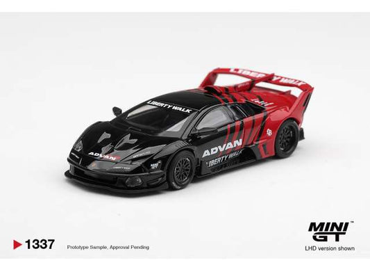 Pre-Order – 2026 Lamborghini Murcielago LB-Super Silhouette GT EVO Advan, black/red 1:64 Mini GT Model (MGT01337-BL) – ETA. April 2027
