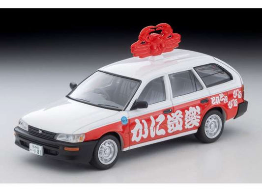Pre-Order – Toyota Corolla Van DX (Kani Doraku), white/red 1:64 Tomica Limited Vintage Model (TLV-N273C) – ETA. March 2027