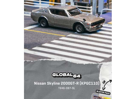 Pre-Order – 1969 Nissan Skyline 2000GT-R (KPGC1100), silver 1:64 Tarmac Works Model (TC-T64G-087-SL-BL) – ETA. March 2027
