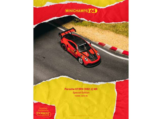 Pre-Order – 2025 Porsche GT3RS (992.1), manthey racing red 1:64 Tarmac Works Model (TC-T64MC-023-RE) – ETA. March 2027