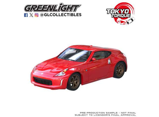 Pre-Order – 2019 Nissan 370Z coupe *Tokyo Torque Series 10*, red 1:64 GreenLight Model (GL235110-A) – ETA. January 2027