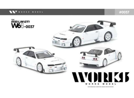 Pre-Order – 1995 R33 LM GT1, white 1:64 WORKS Model (W64-0037) – ETA. June 2027