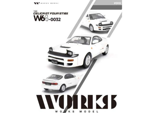 Pre-Order – Toyota Celica GT Four ST185, white 1:64 WORKS Model (W64-0032) – ETA. June 2027