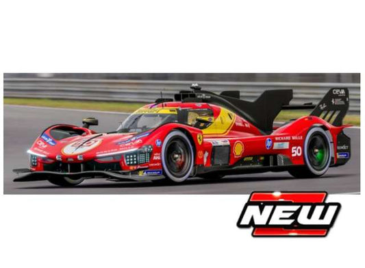 Pre-Order – 2026 Ferrari 499P 3.0L Turbo V6 #50 Fuoco/Nielsen/Molina 24h Le Mans, red/yellow 1:24 Bburago Model (BURA26321) – ETA. March 2027